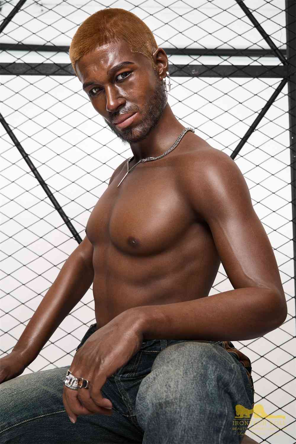 IronTech 176cm (5ft7') Life Size Ebony Silicone Male Sex Doll - Bill
