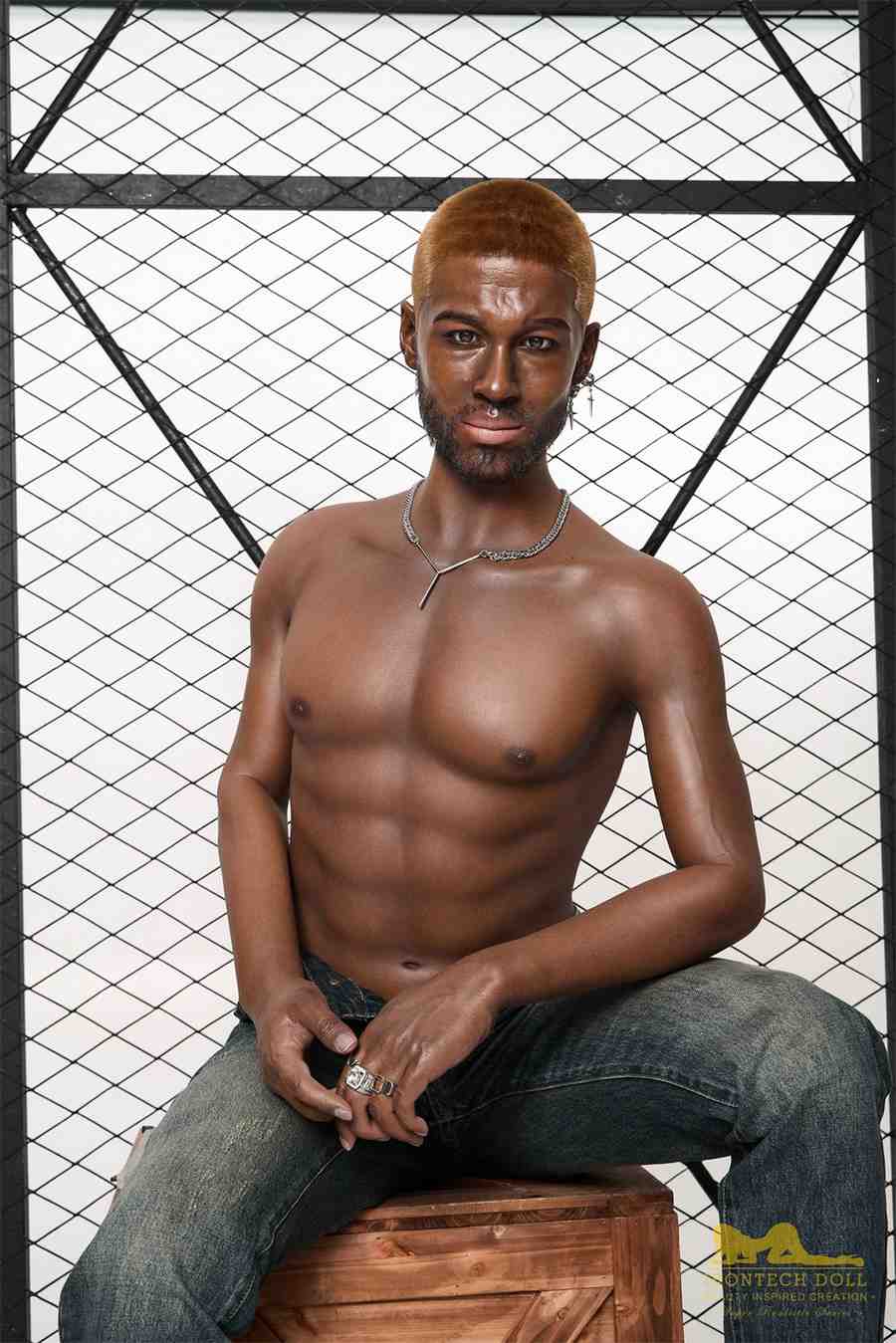 IronTech 176cm (5ft7') Life Size Ebony Silicone Male Sex Doll - Bill