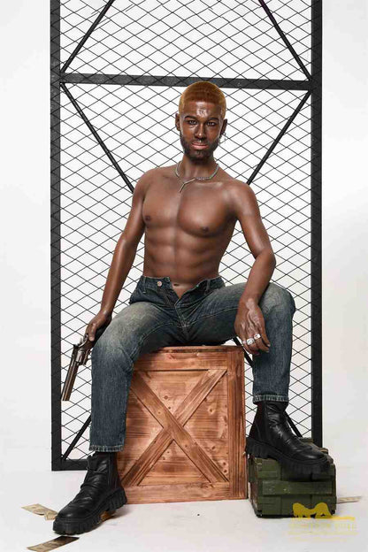 IronTech 176cm (5ft7') Life Size Ebony Silicone Male Sex Doll - Bill