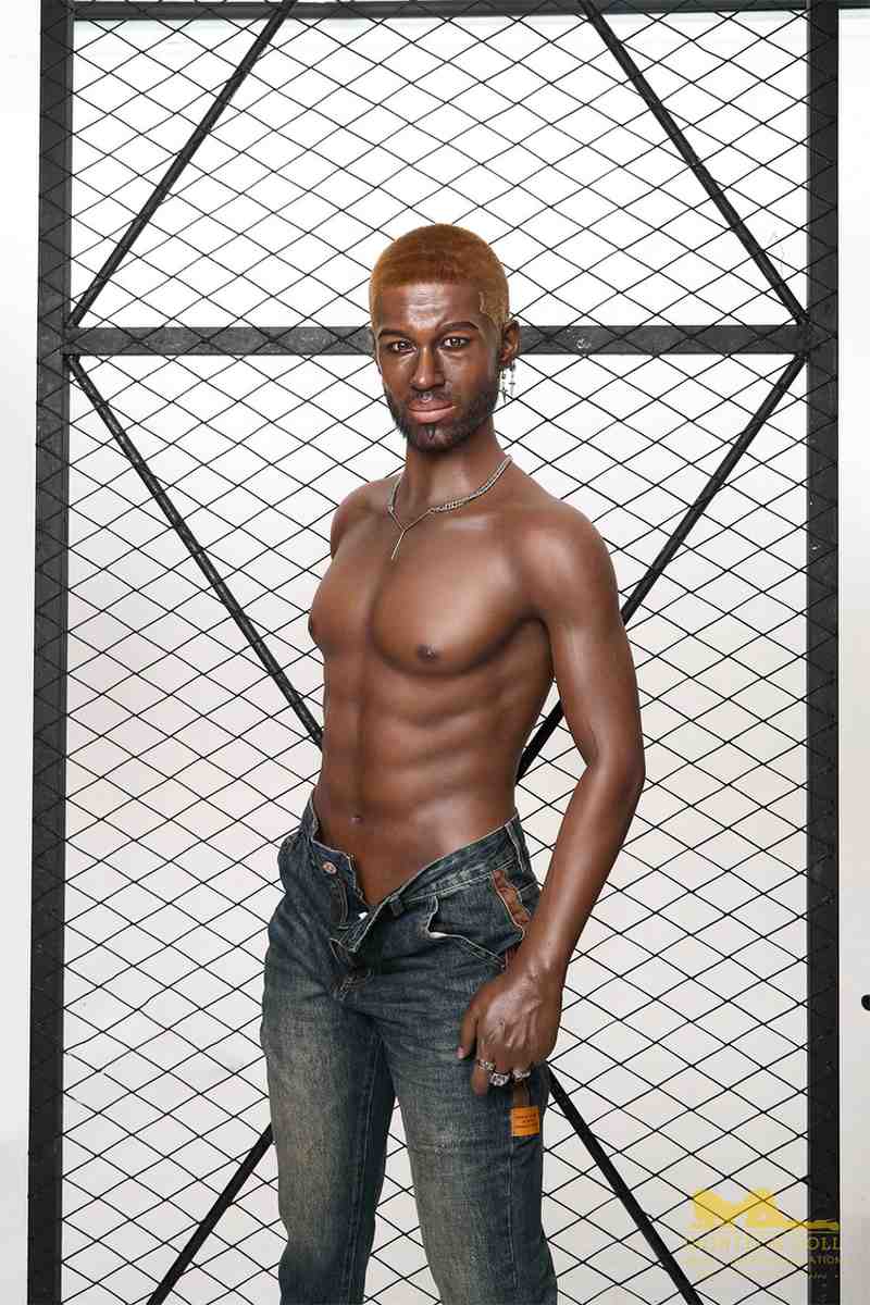 IronTech 176cm (5ft7') Life Size Ebony Silicone Male Sex Doll - Bill