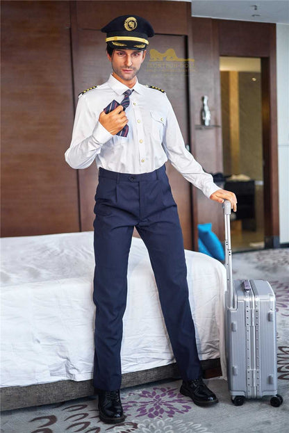 IronTech 176cm (5ft7') Luxury Airline Pilot Full Size Silicone Male Sex Doll - George