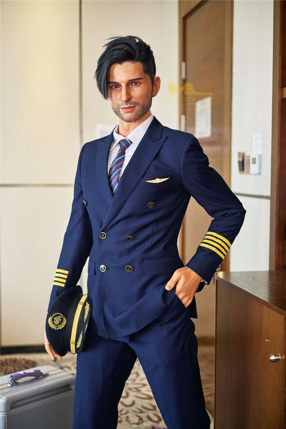 IronTech 176cm (5ft7') Luxury Airline Pilot Full Size Silicone Male Sex Doll - George