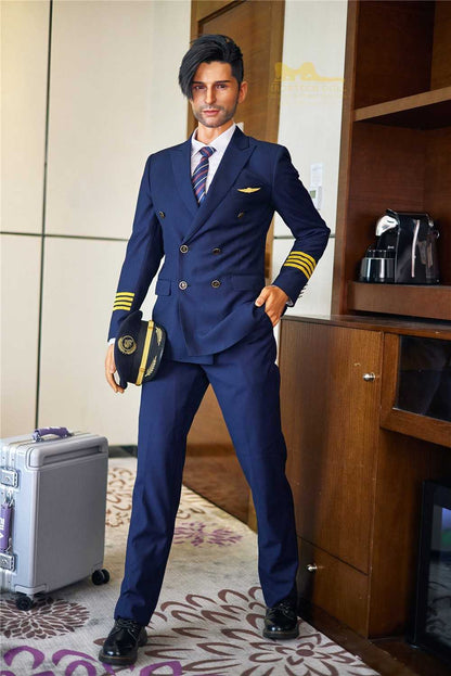 IronTech 176cm (5ft7') Luxury Airline Pilot Full Size Silicone Male Sex Doll - George