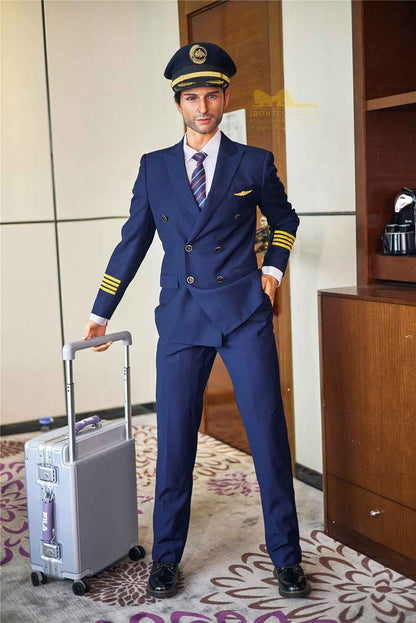 IronTech 176cm (5ft7') Luxury Airline Pilot Full Size Silicone Male Sex Doll - George