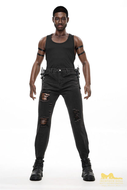 IronTech 176cm (5ft7') Muscular Ebony Fantasy Silicone Male Sex Doll - Bill