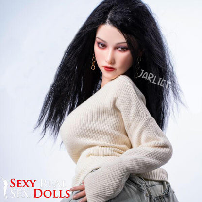 148cm (4ft8') Elegant Black-Haired Silicone Sex Doll - Lanxin, Jarliet Dolls, , Sexy Real Sex Dolls