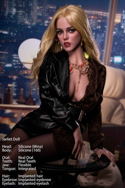 Jarliet Dolls 160cm (5ft2") Elegant Beauty Blonde Silicone Sex Doll C-Cup - Mina