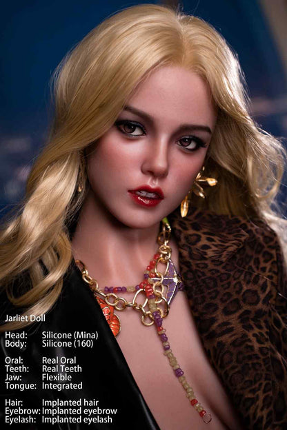 Jarliet Dolls 160cm (5ft2") Elegant Beauty Blonde Silicone Sex Doll C-Cup - Mina