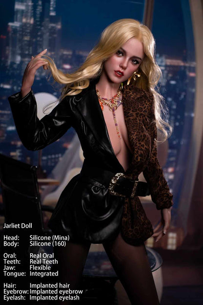 Jarliet Dolls 160cm (5ft2") Elegant Beauty Blonde Silicone Sex Doll C-Cup - Mina