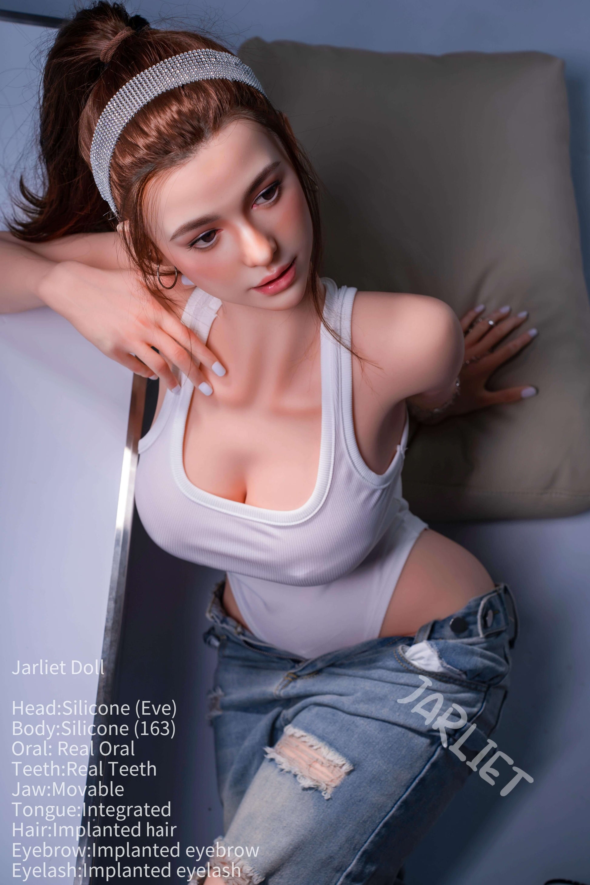 Jarliet Dolls 163cm (5ft3") Brunette Beauty Silicone Sex Doll - Eve
