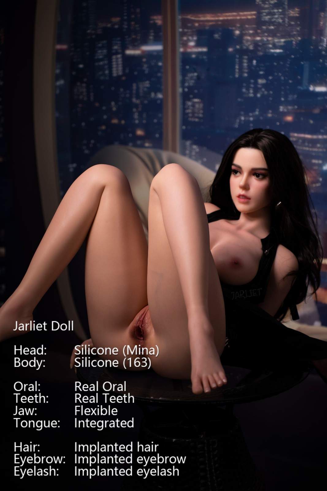 Jarliet Dolls 163cm (5ft3") Elegant Dark Brunette Silicone Sex Doll - Mina