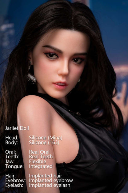 Jarliet Dolls 163cm (5ft3") Elegant Dark Brunette Silicone Sex Doll - Mina
