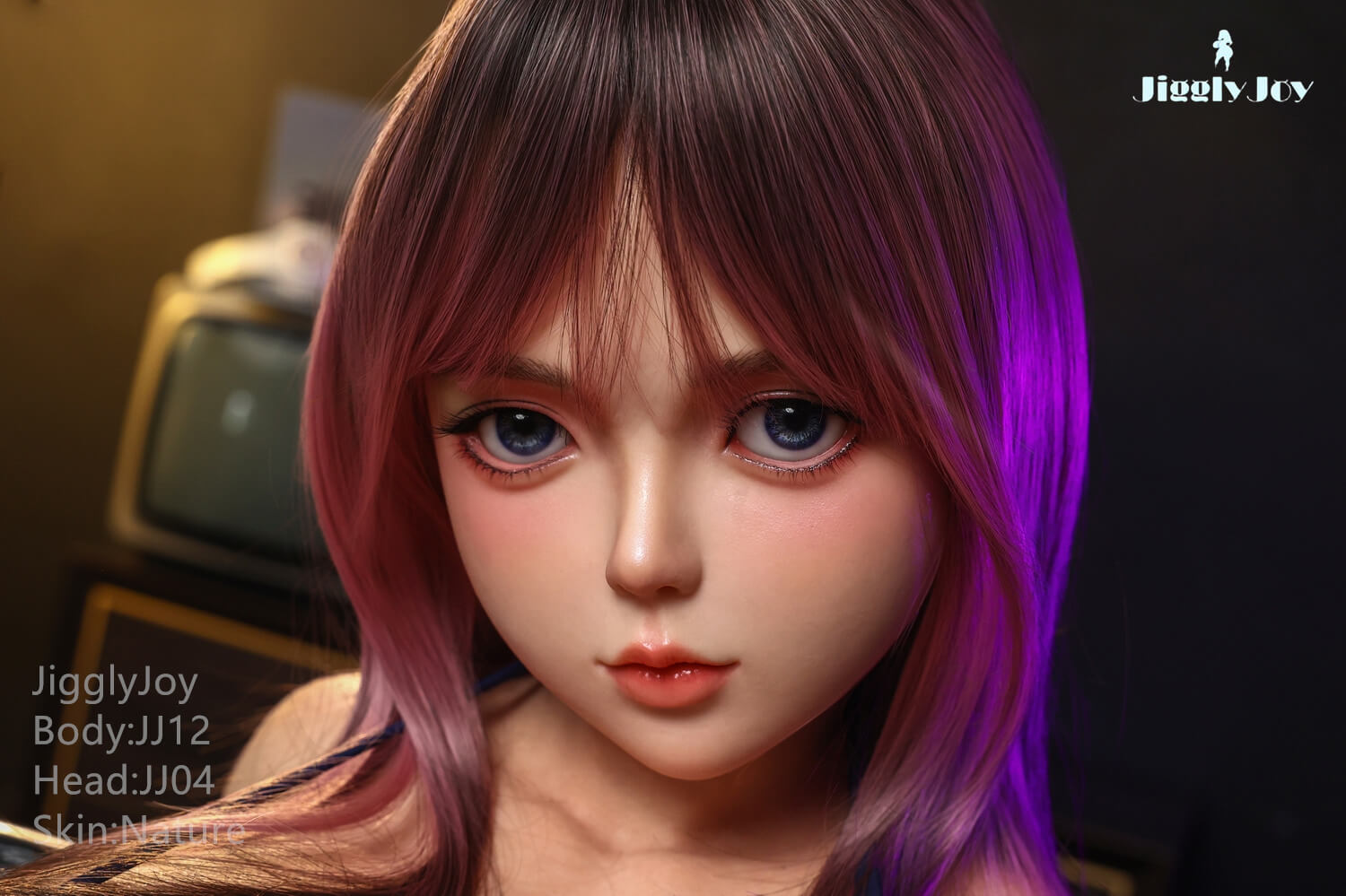 Jiggly Joy 71cm (27.9") Purple Hair Fucking Nipple Silicone Love Torso - R-Cup - Sharon