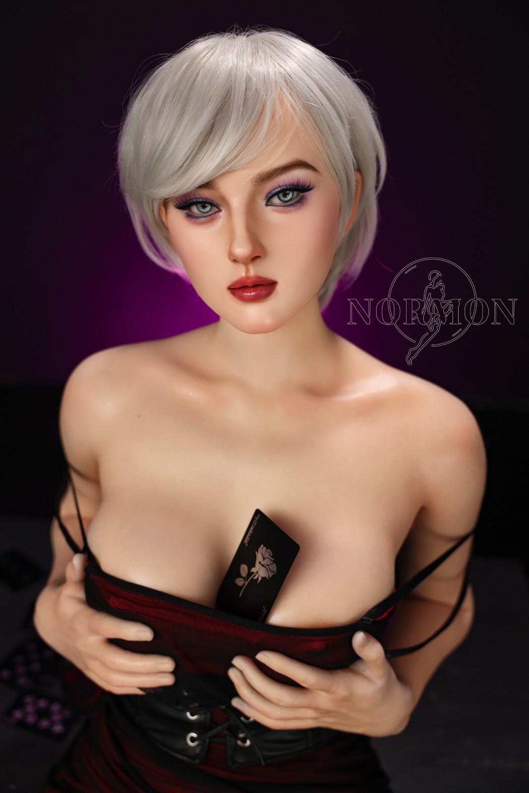 Normon Doll 165cm (5ft5") Milf Platinum Hair Sex Doll - C-Cup - Victoria