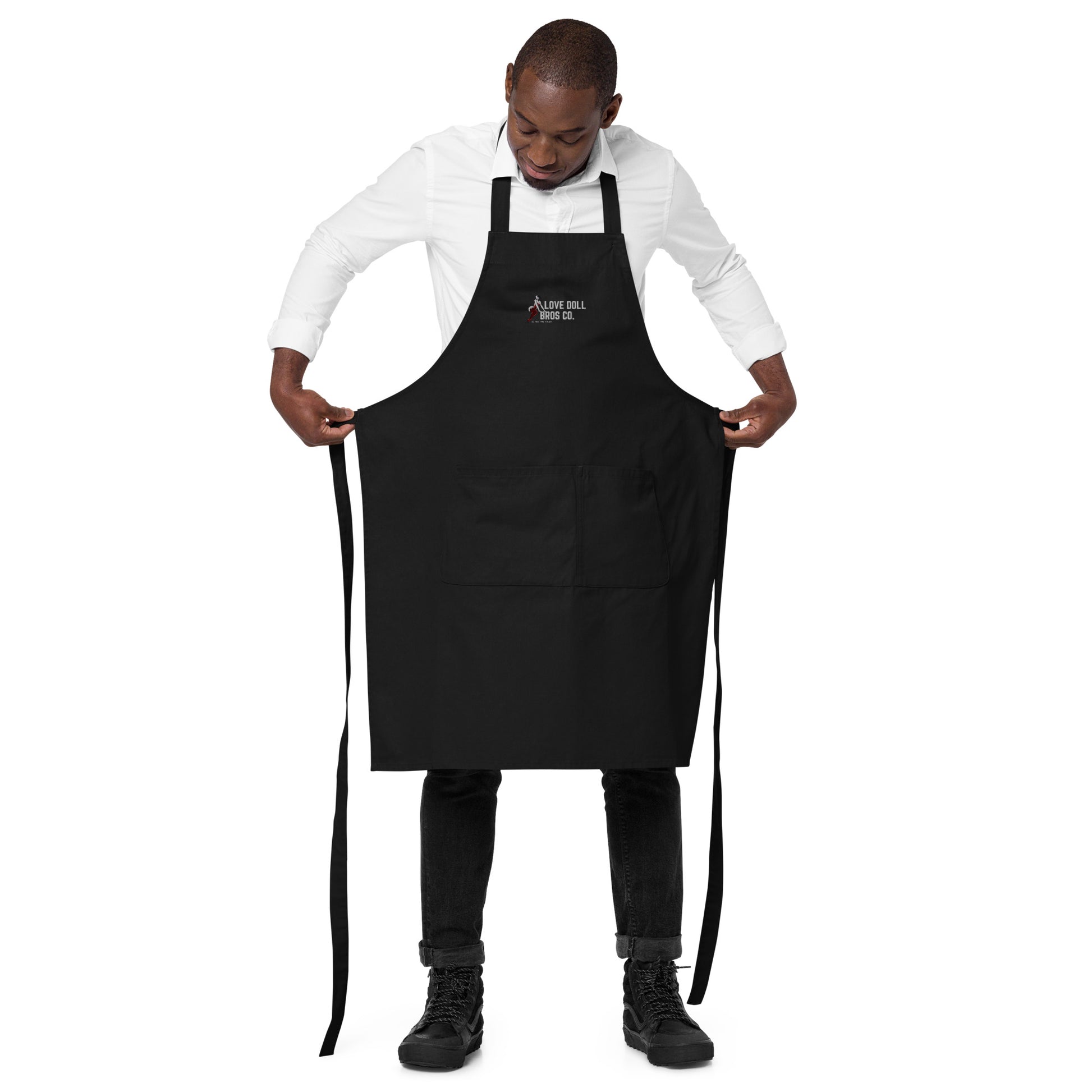 Organic cotton BBQ apron - Love Doll Bros Co.
