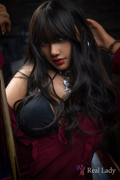 Real Lady Doll 170cm (5ft7") Dark Tanned S30 Head Silicone Sex Doll - D-Cup - Rita