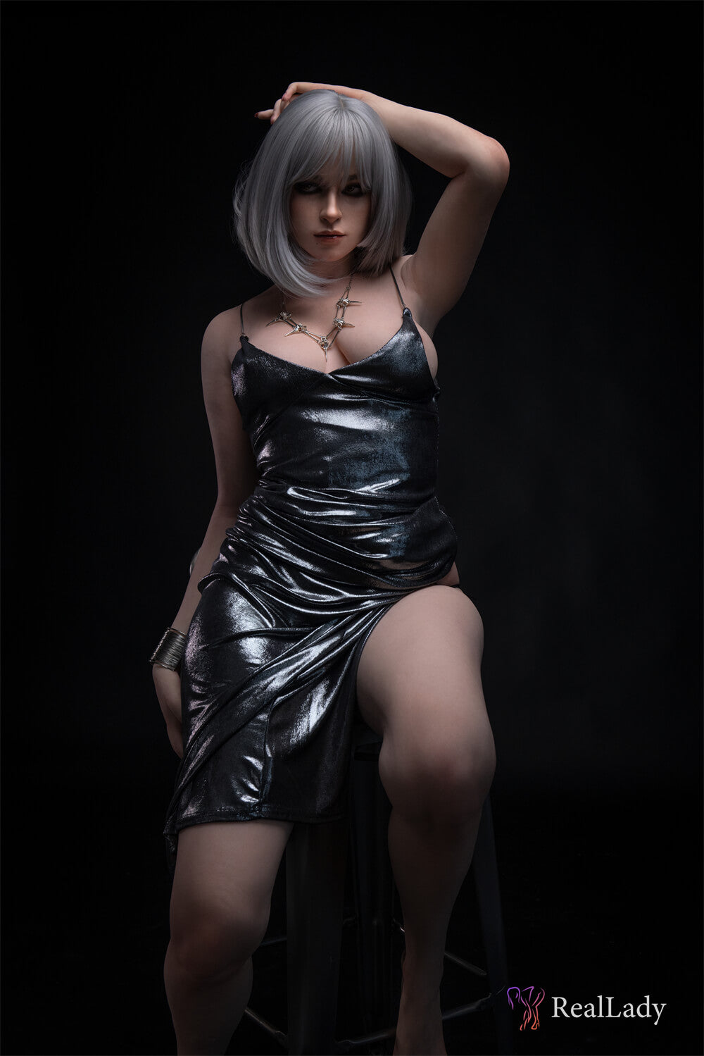Real Lady Doll 170cm (5ft7") Exotic Silver Hair Silicone Sex Doll - D-Cup - Flora