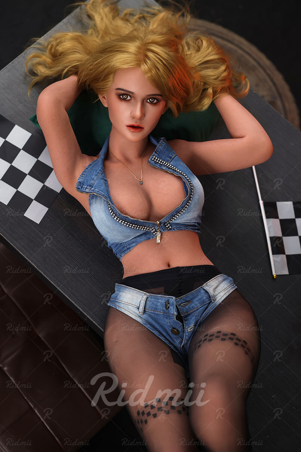 Ridmii 152cm (4ft9") Lifelike Silicone Head TPE Body Sex Love Doll - Tessa