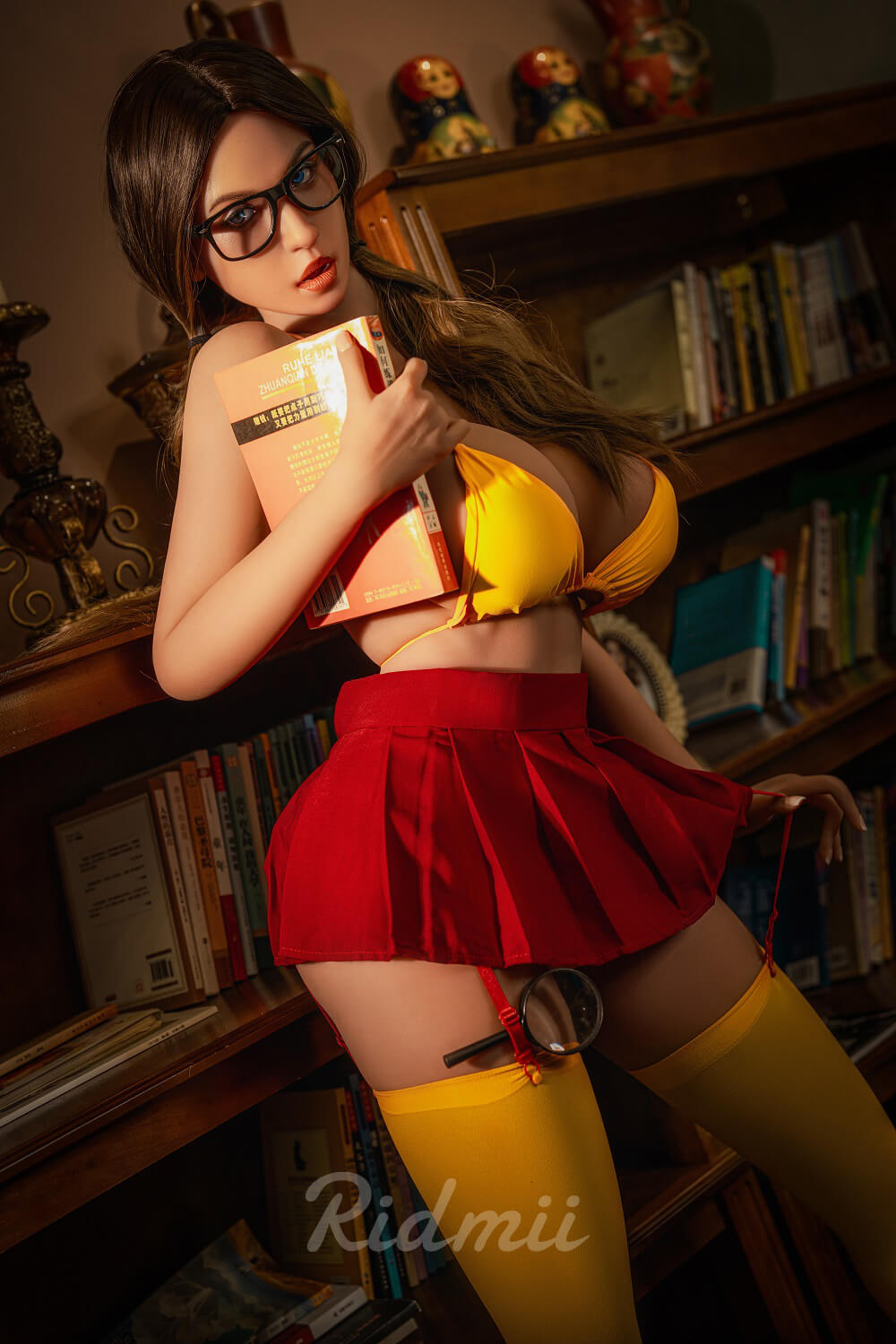 Ridmii 161cm (5ft2") Curvy TPE Body Silicone Head Sex Love Doll - Jess