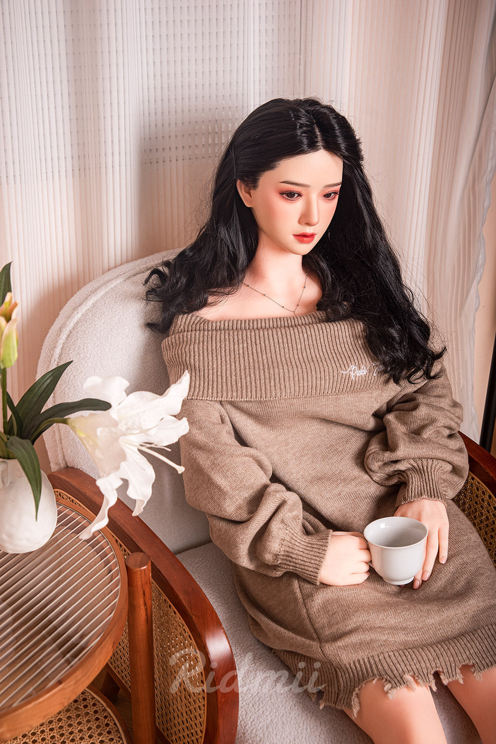 163cm (5ft3") Asian Hybrid Sex Doll Silicone Head & TPE Body - Muncey - APP Controlled, Ridmii, , Sexy Real Sex Dolls