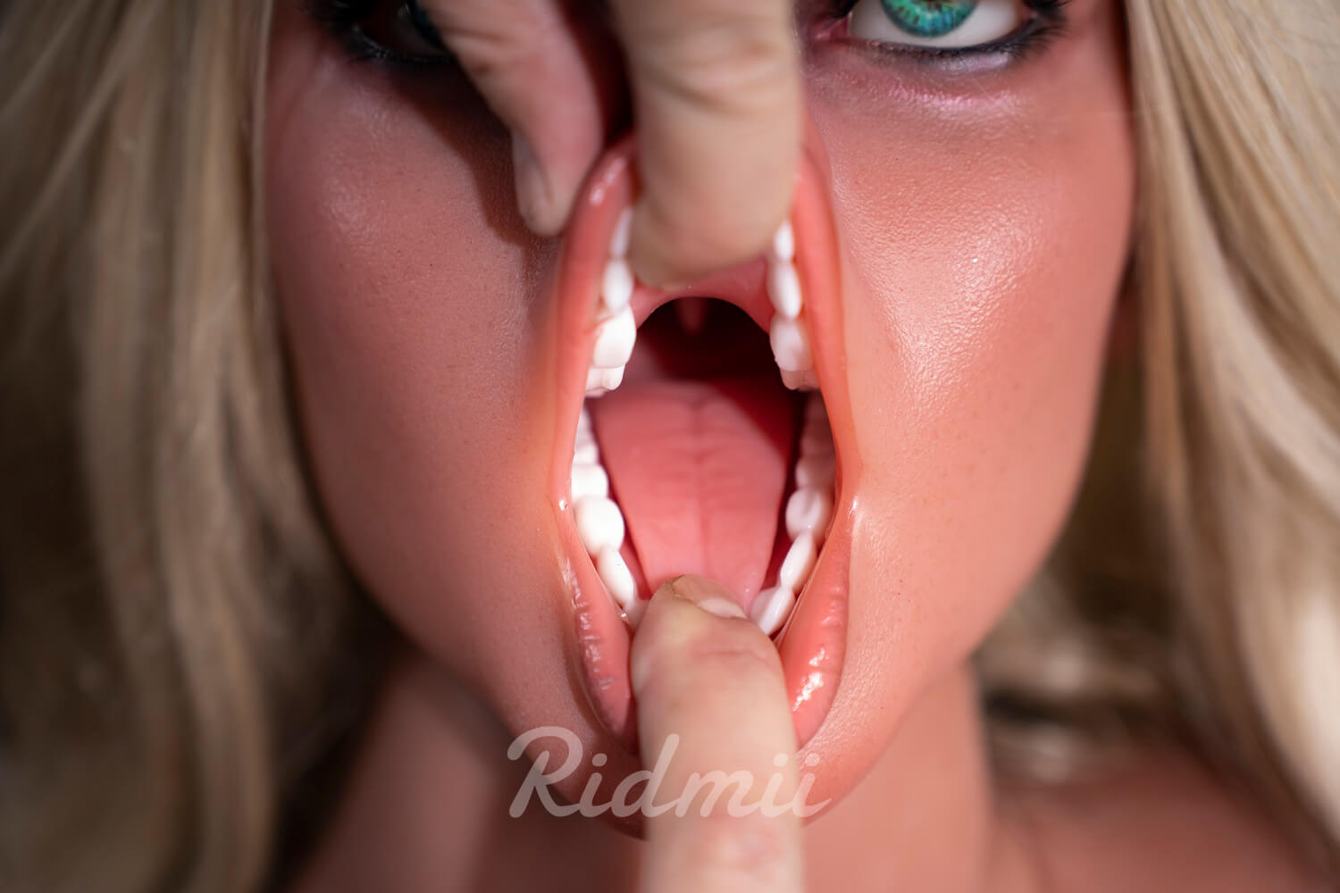 Ridmii 165cm (5ft4") Blonde Hybrid Silicone Head & TPE Body Sex Doll - Kendra