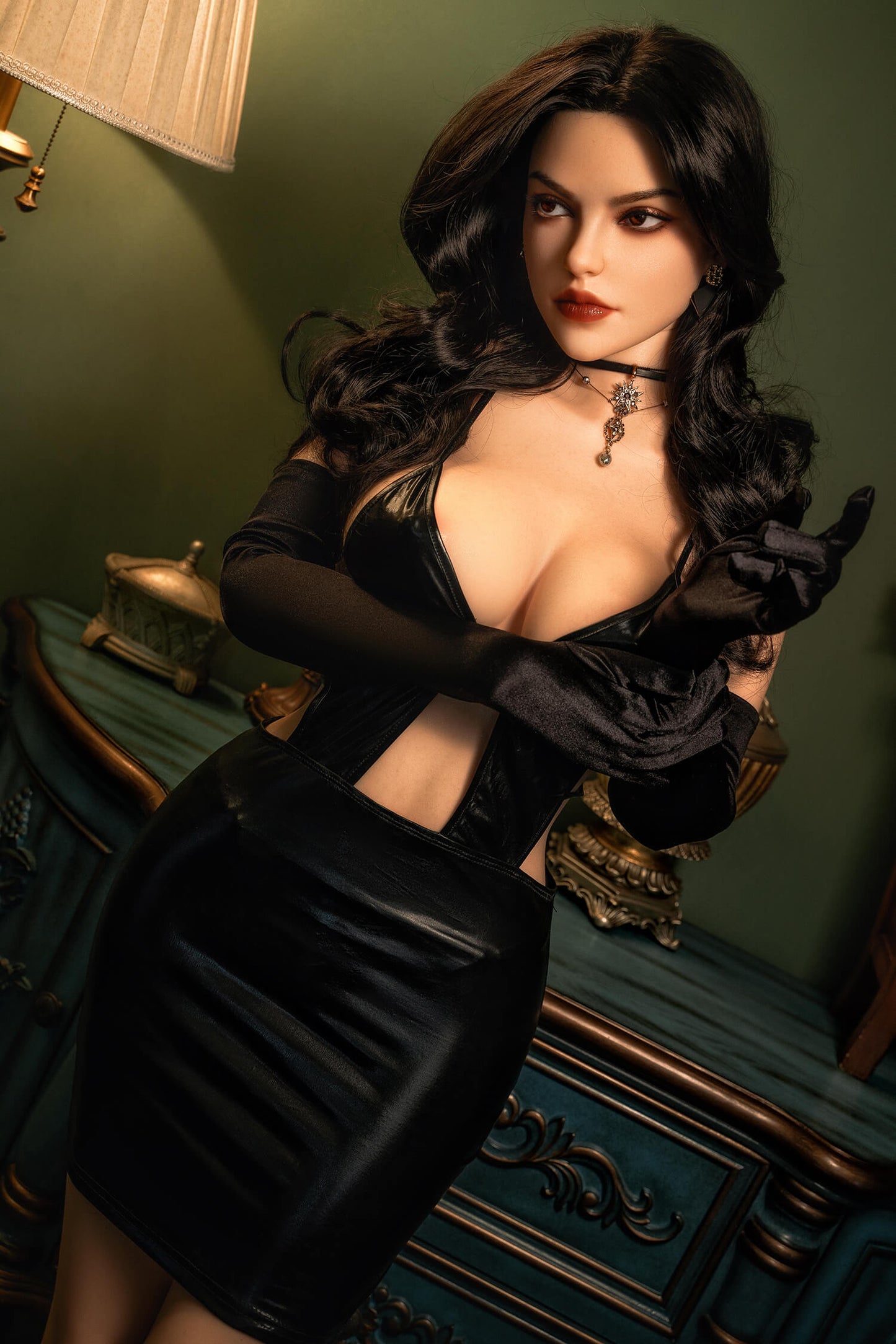 Rosretty 158cm (5ft1") Elegant Brunette Silicone Sex Doll - D-Cup - Sabina