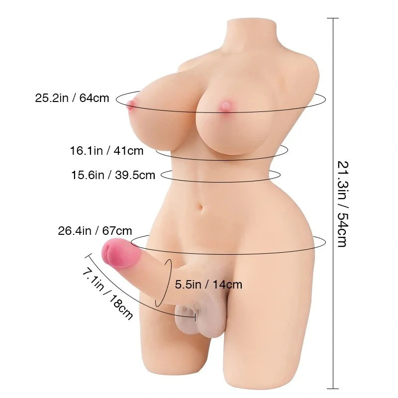 54cm (1ft9") Transgender Torso Sex Doll – Sarina Fair