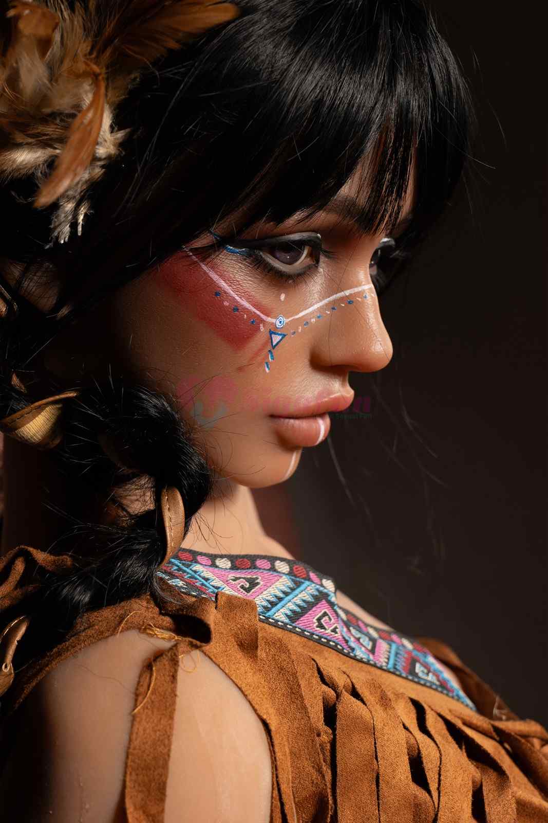 Sigafun 159cm (5ft2") American Indian Silicone Head Sex Doll - Ada