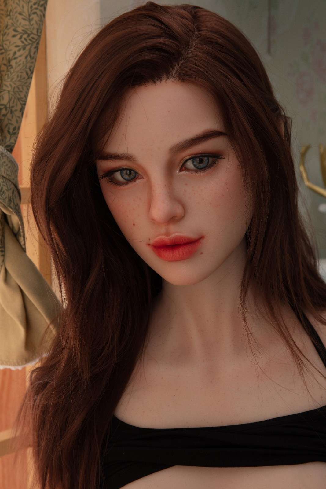Starpery 171cm (5ft7') Fiery Red Head Big Lips Sexydoll - A-Cup - Heidi