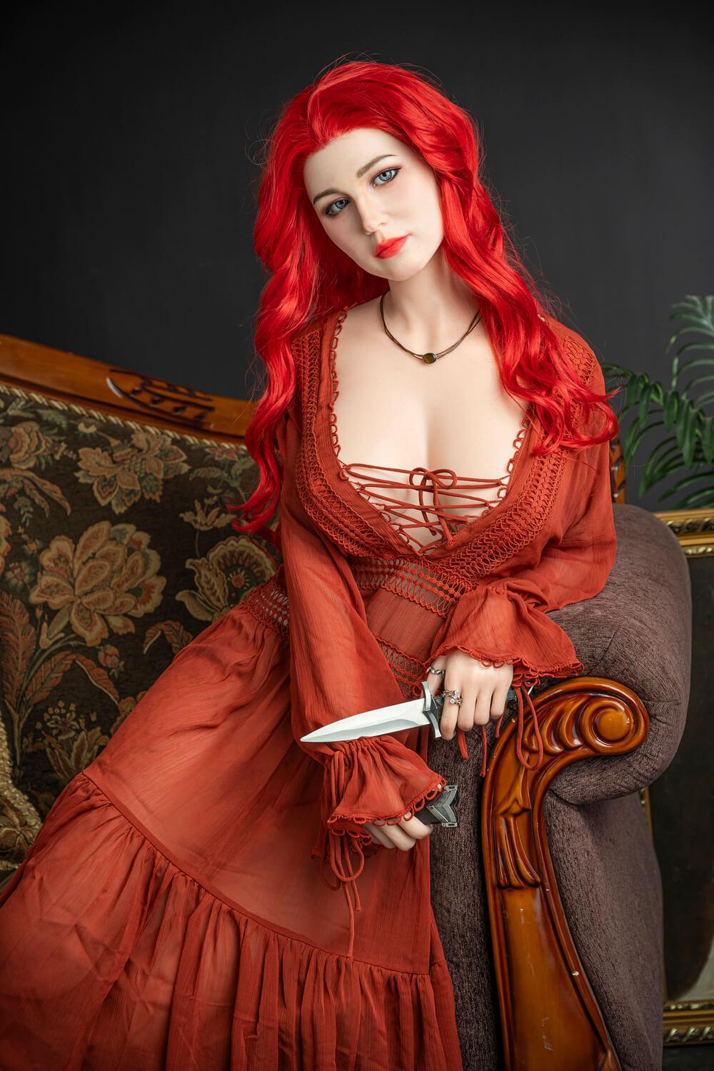 Starpery 171cm (5ft9") Passion Red Girl Silicone Sex Doll - D-Cup - Eva
