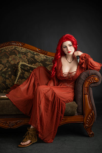Starpery 171cm (5ft9") Passion Red Girl Silicone Sex Doll - D-Cup - Eva