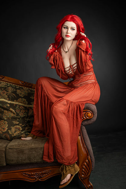 Starpery 171cm (5ft9") Passion Red Girl Silicone Sex Doll - D-Cup - Eva