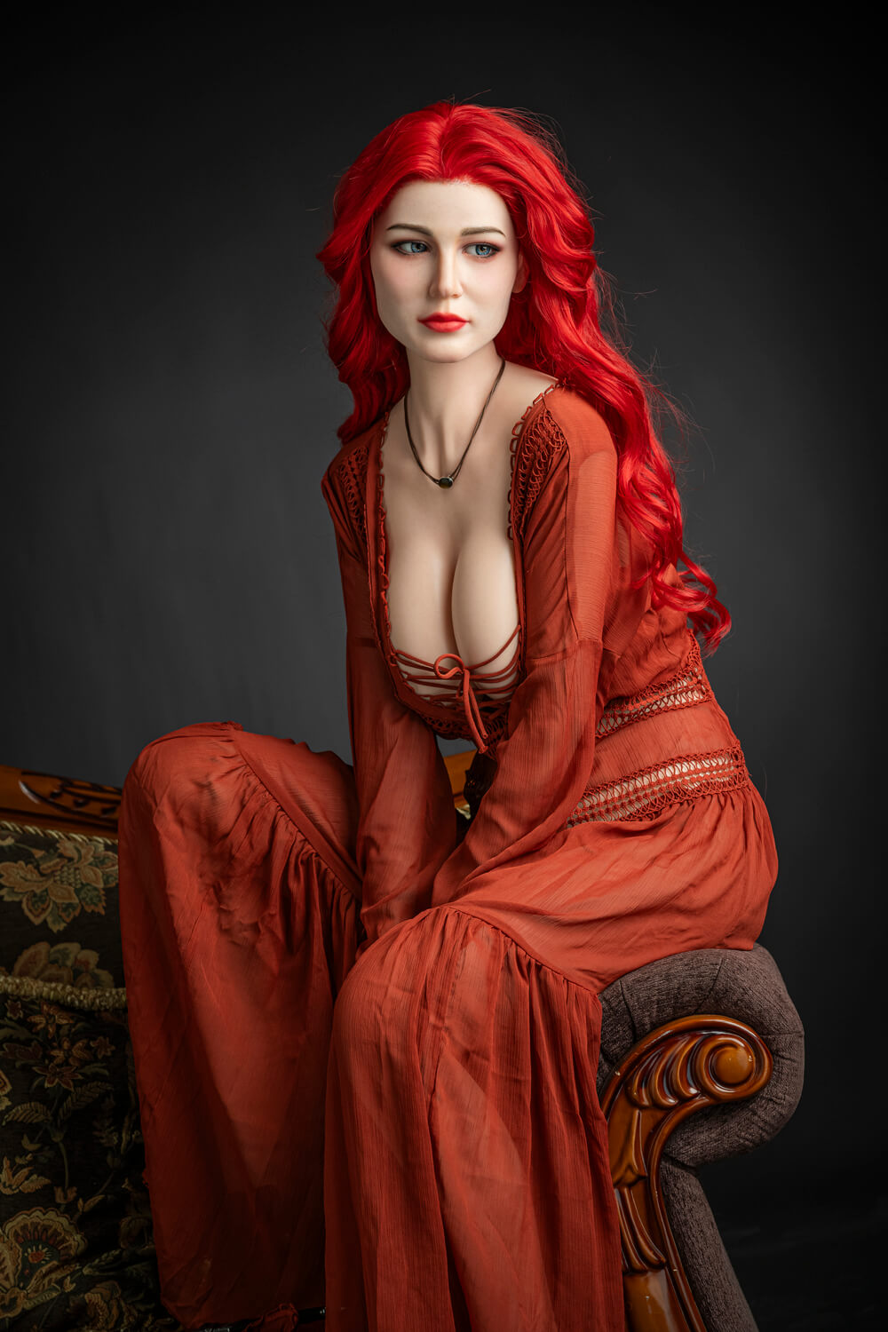 Starpery 171cm (5ft9") Passion Red Girl Silicone Sex Doll - D-Cup - Eva