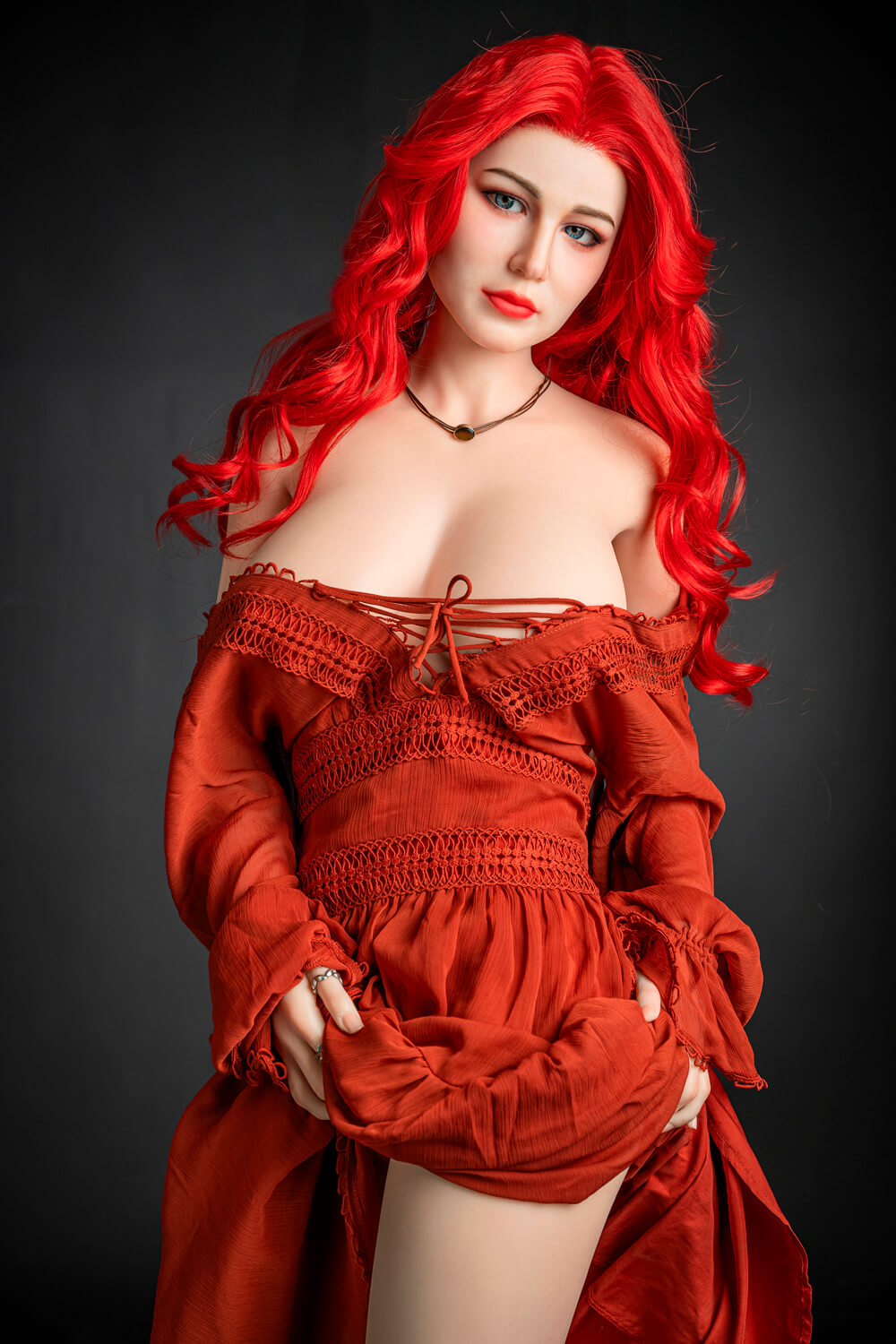 Starpery 171cm (5ft9") Passion Red Girl Silicone Sex Doll - D-Cup - Eva