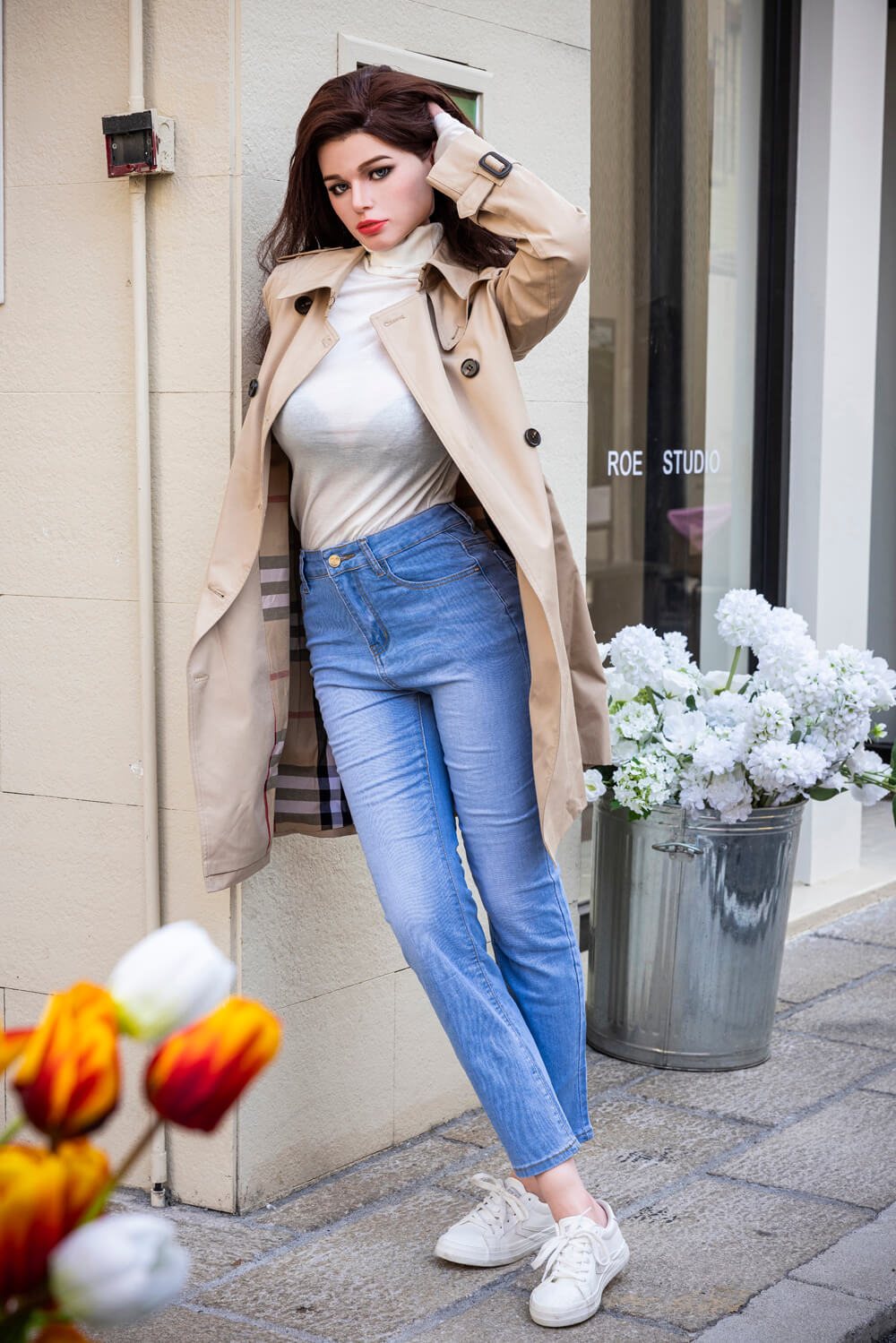 Starpery 171cm (5ft9") Sexy Brunette ROS Head Silicone Sex Doll - D-Cup - Christina