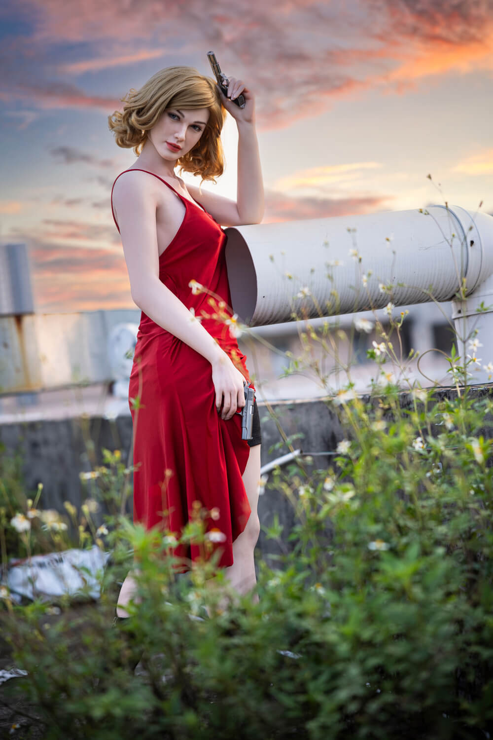 Starpery 174cm (5ft9") Sexy Blonde Europe Silicone Sex Doll D-Cup - Olivia