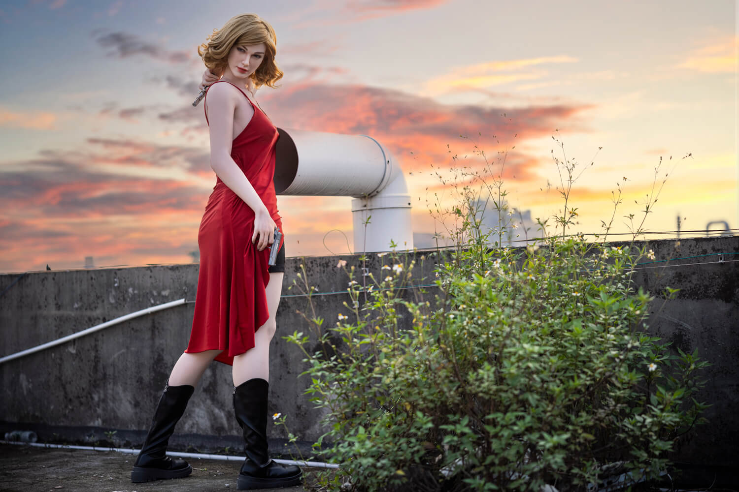 Starpery 174cm (5ft9") Sexy Blonde Europe Silicone Sex Doll D-Cup - Olivia