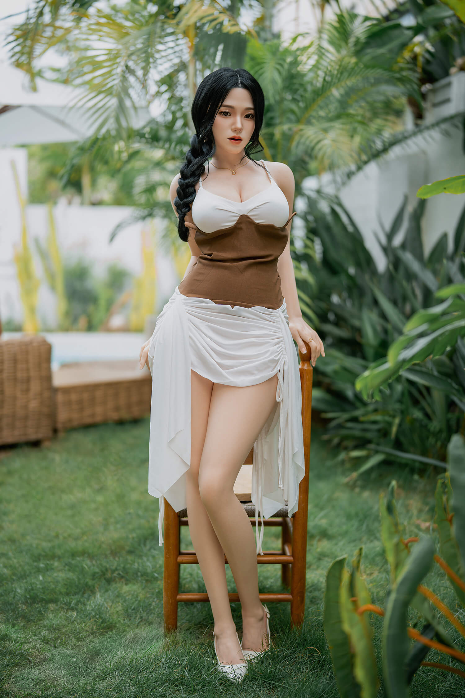 SY Dolls 164cm (5ft4") Ready-to-Ship Asian Full Silicone Sex Doll Movable Jaw - D-Cup