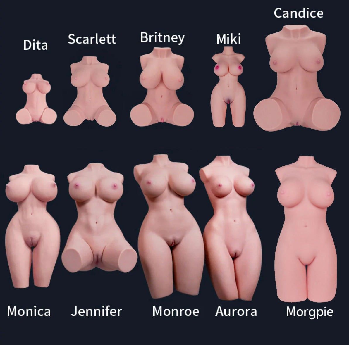80cm (2ft7") Lifesize Torso Sex Doll with Tantabosom and Tantabutt – Morgpi
