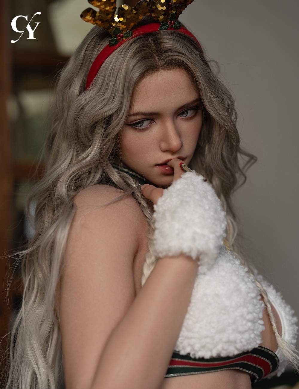 TOP CY Doll 176cm (5ft9') E-Cup High End Realistic Silicone Sex Dolls - Polly ROS Head Xmas