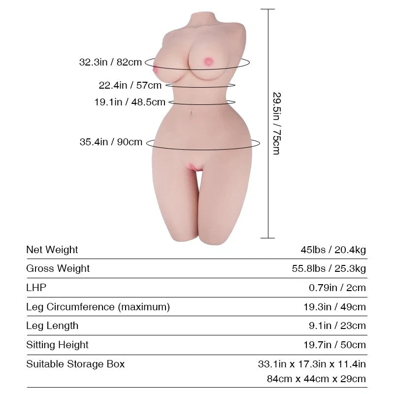 75cm (29.5") Japanese Torso Sex Doll – Ruka Momoto