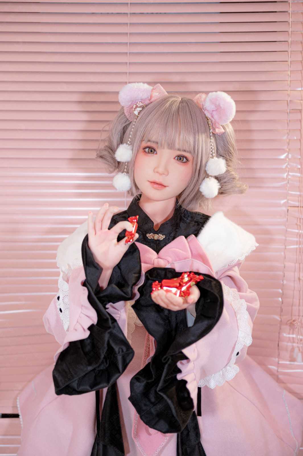 XY Dolls 148cm (4ft8") Tender Pink Hair Silicone Sex Doll - C-Cup - Jill