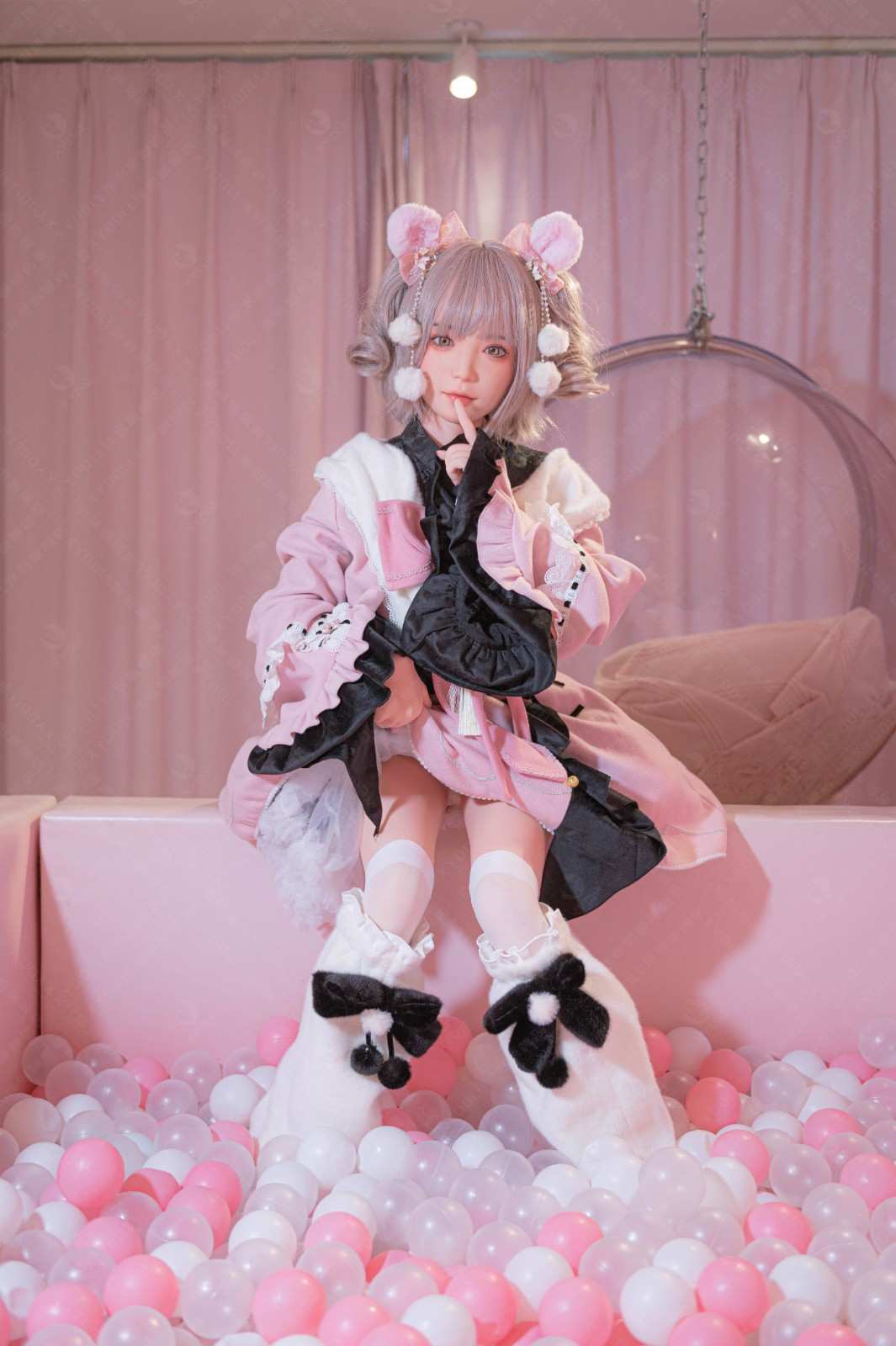 XY Dolls 148cm (4ft8") Tender Pink Hair Silicone Sex Doll - C-Cup - Jill