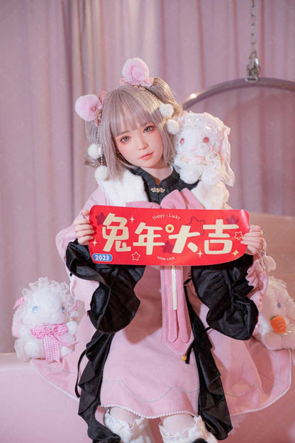XY Dolls 148cm (4ft8") Tender Pink Hair Silicone Sex Doll - C-Cup - Jill