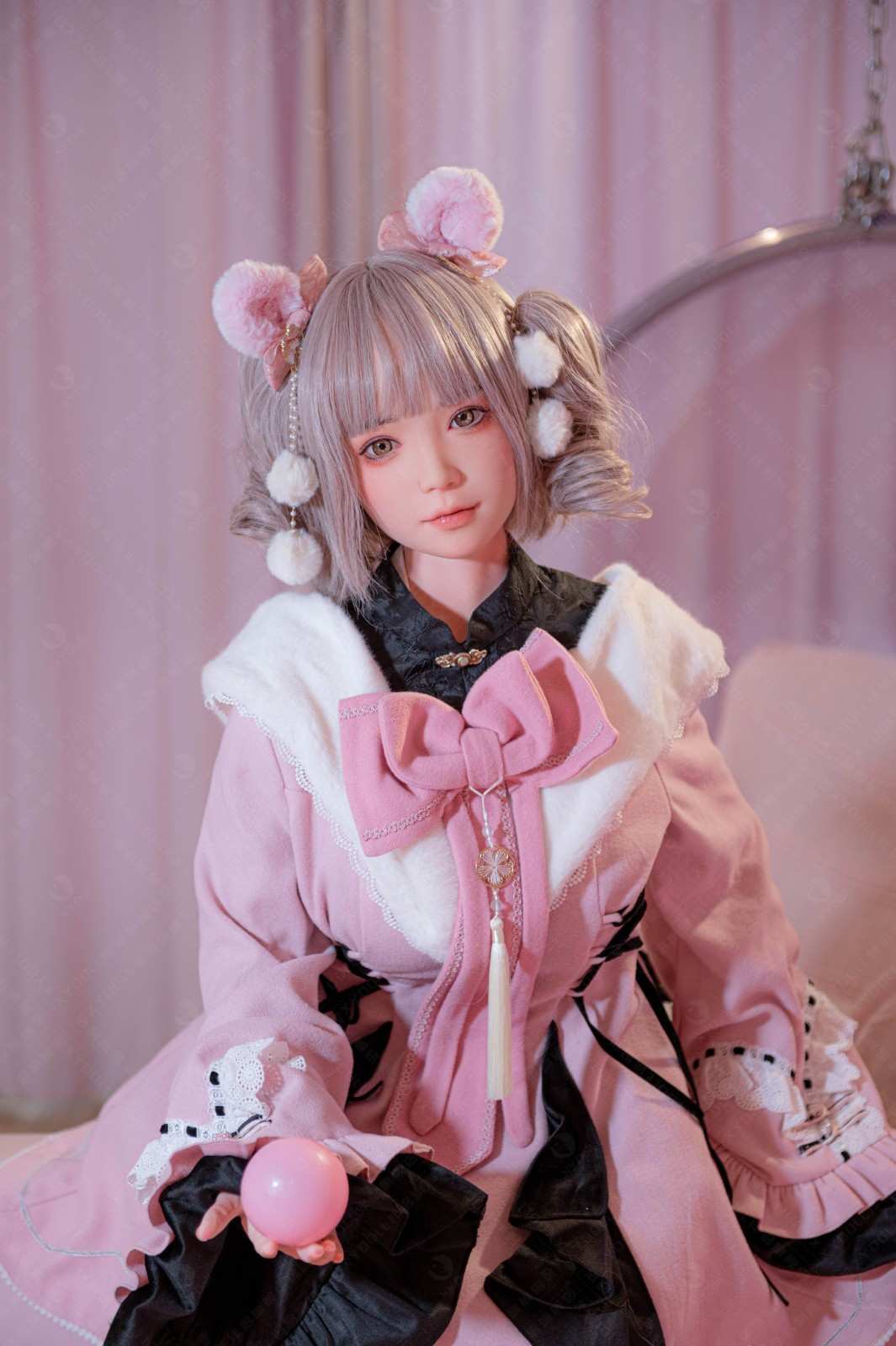 XY Dolls 148cm (4ft8") Tender Pink Hair Silicone Sex Doll - C-Cup - Jill