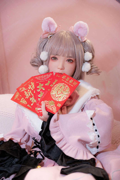 XY Dolls 148cm (4ft8") Tender Pink Hair Silicone Sex Doll - C-Cup - Jill