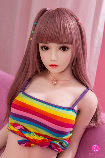YJL Doll 148cm (4ft8") Asian Pink Haired Hybrid Sex Doll - C-Cup - Bertha