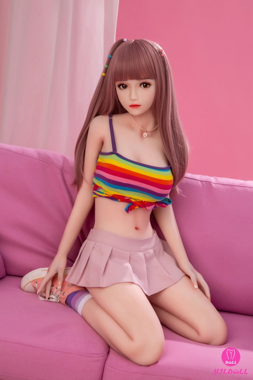 YJL Doll 148cm (4ft8") Asian Pink Haired Hybrid Sex Doll - C-Cup - Bertha