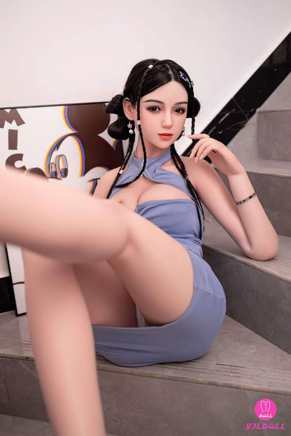 YJL Doll 148cm (4ft8") Asian Silicone Head Hybrid Sex Doll - D-Cup - Ellen