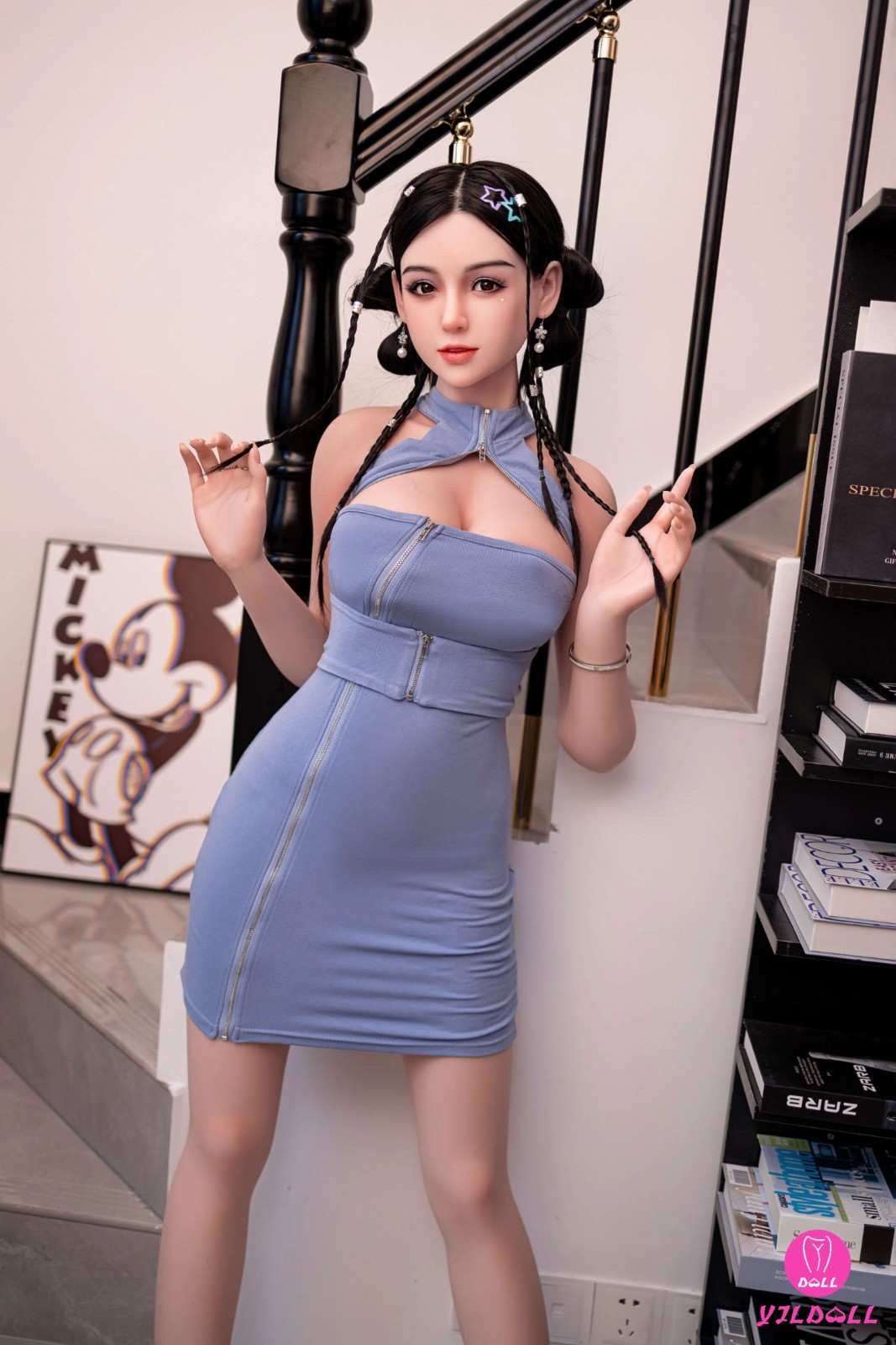 YJL Doll 148cm (4ft8") Asian Silicone Head Hybrid Sex Doll - D-Cup - Ellen